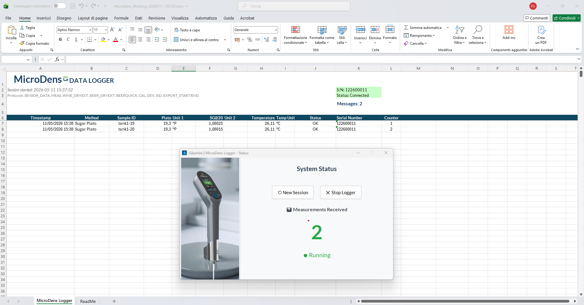 Logger Excel