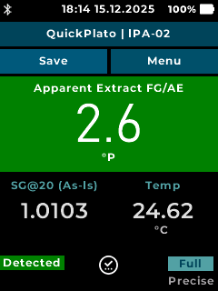 Schermata QuickPlato sul display