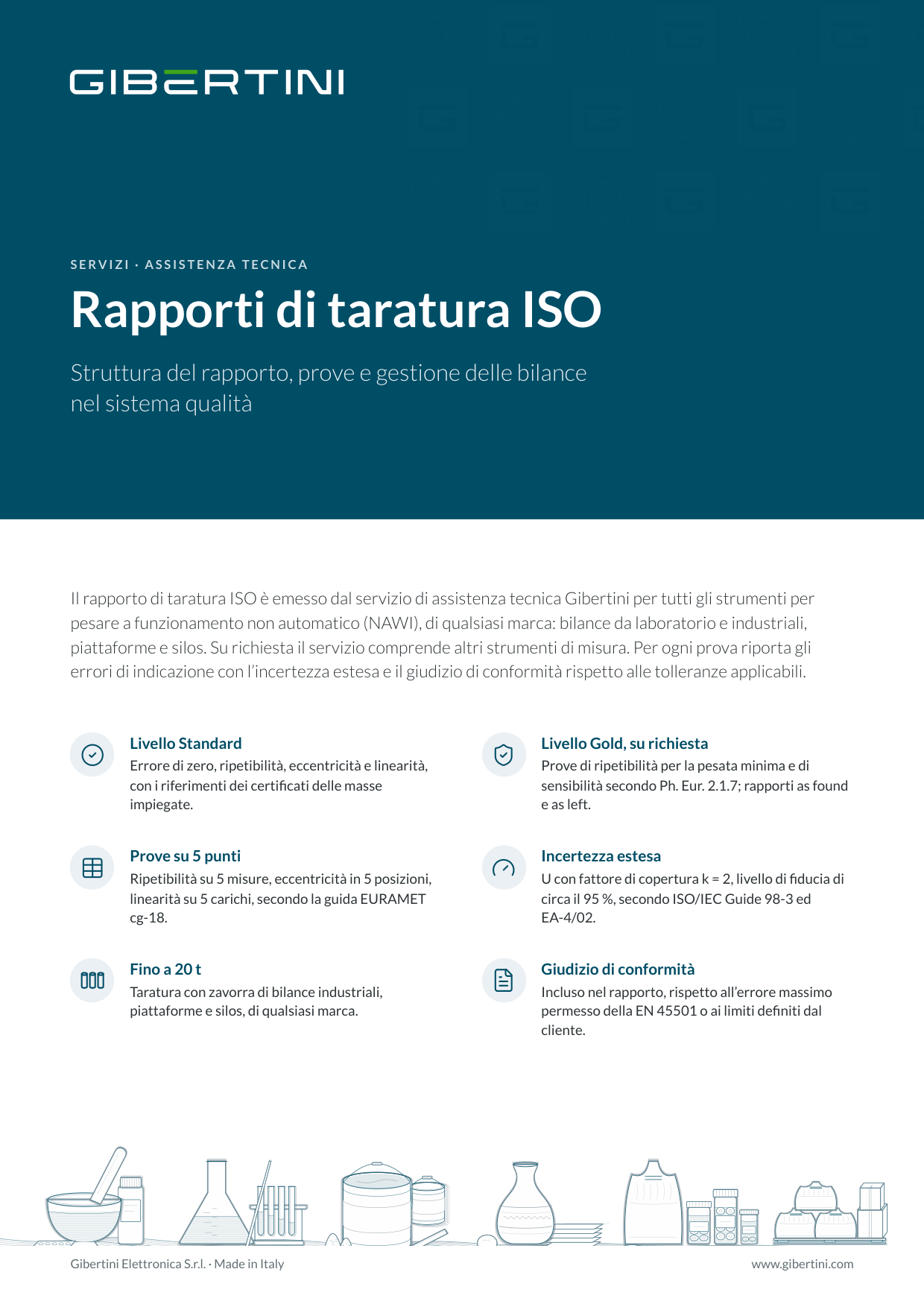Copertina del documento: Rapporti di taratura ISO